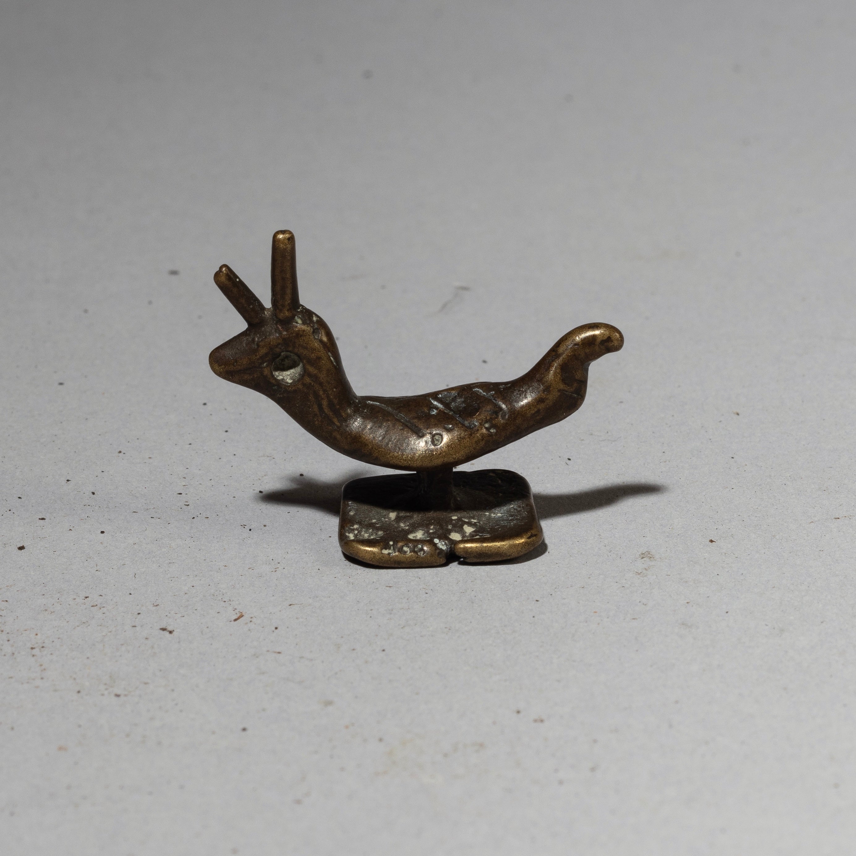 A DETAILED ANTIQUE BIRD , 18THC/19THC GOLD MEASURING WEIGHT BAULE TRIBE IVORY COAST ( No 4275 )