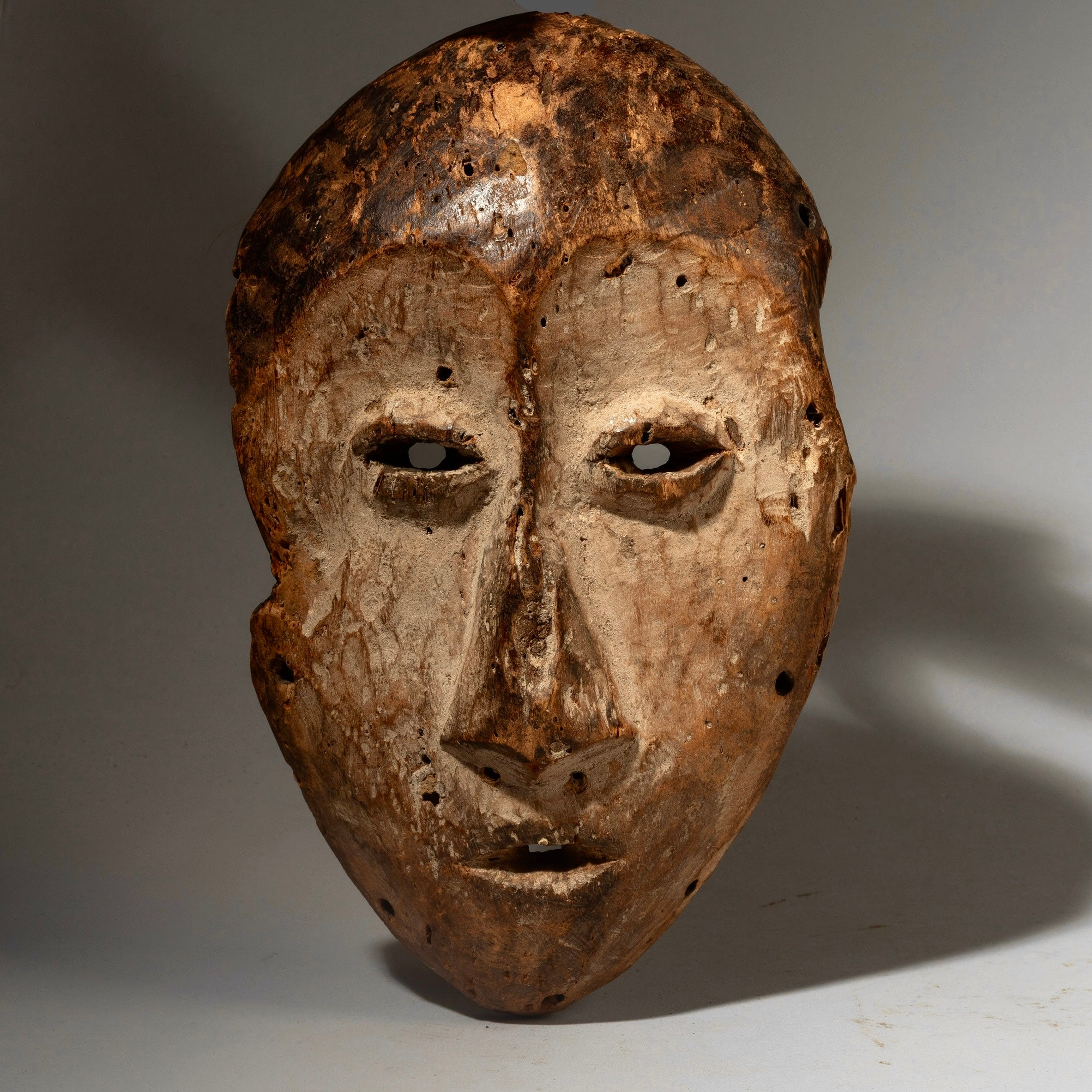 A WELL USED LEGA TRIBE MASK FROM THE CONGO [No 4309]