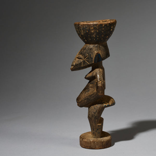 A SCULPTURAL ALTAR FIGURE, SENOUFO TRIBE IVORY COAST W.AFRICA  ( No 2814 )