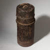 A TRADITIONAL WOODEN CYLINDRICAL VESSEL, TURKANA TRIBE KENYA ( No 4300 )