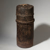 A TRADITIONAL WOODEN CYLINDRICAL VESSEL, TURKANA TRIBE KENYA ( No 4300 )