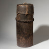 A TRADITIONAL WOODEN CYLINDRICAL VESSEL, TURKANA TRIBE KENYA ( No 4300 )