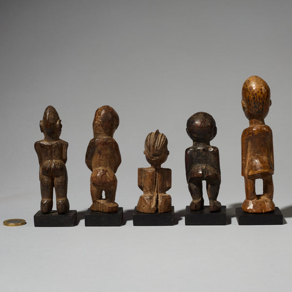 A GROUP OF LIKEABLE CHARM FIGURES, LOBI TRIBE OF THE IVORY COAST, W.AFRICA ( No 2776 )