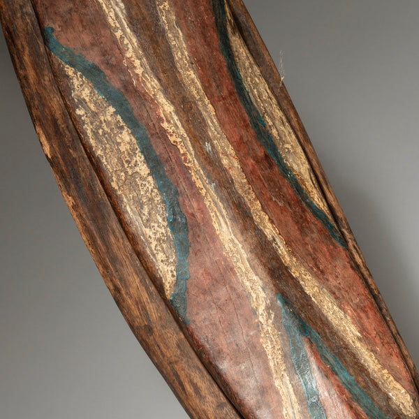 A SMALL PAINTED WOOD SHIELD FROM KIKUYU TRIBE EAST AFRICA ( No 4253