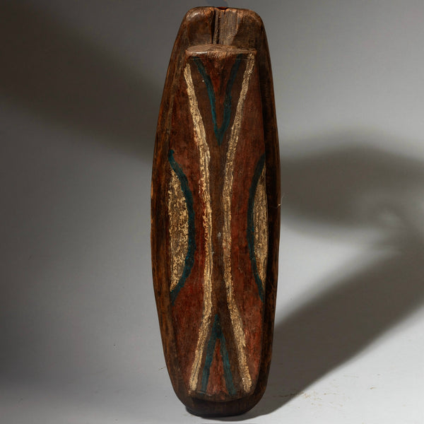 A SMALL PAINTED WOOD SHIELD FROM KIKUYU TRIBE EAST AFRICA ( No 4253