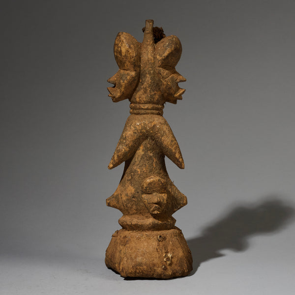 A SCULPTURAL JANUS ALTAR FIGURE, DAN TRIBE IVORY COAST W.AFRICA  ( No 2815 )