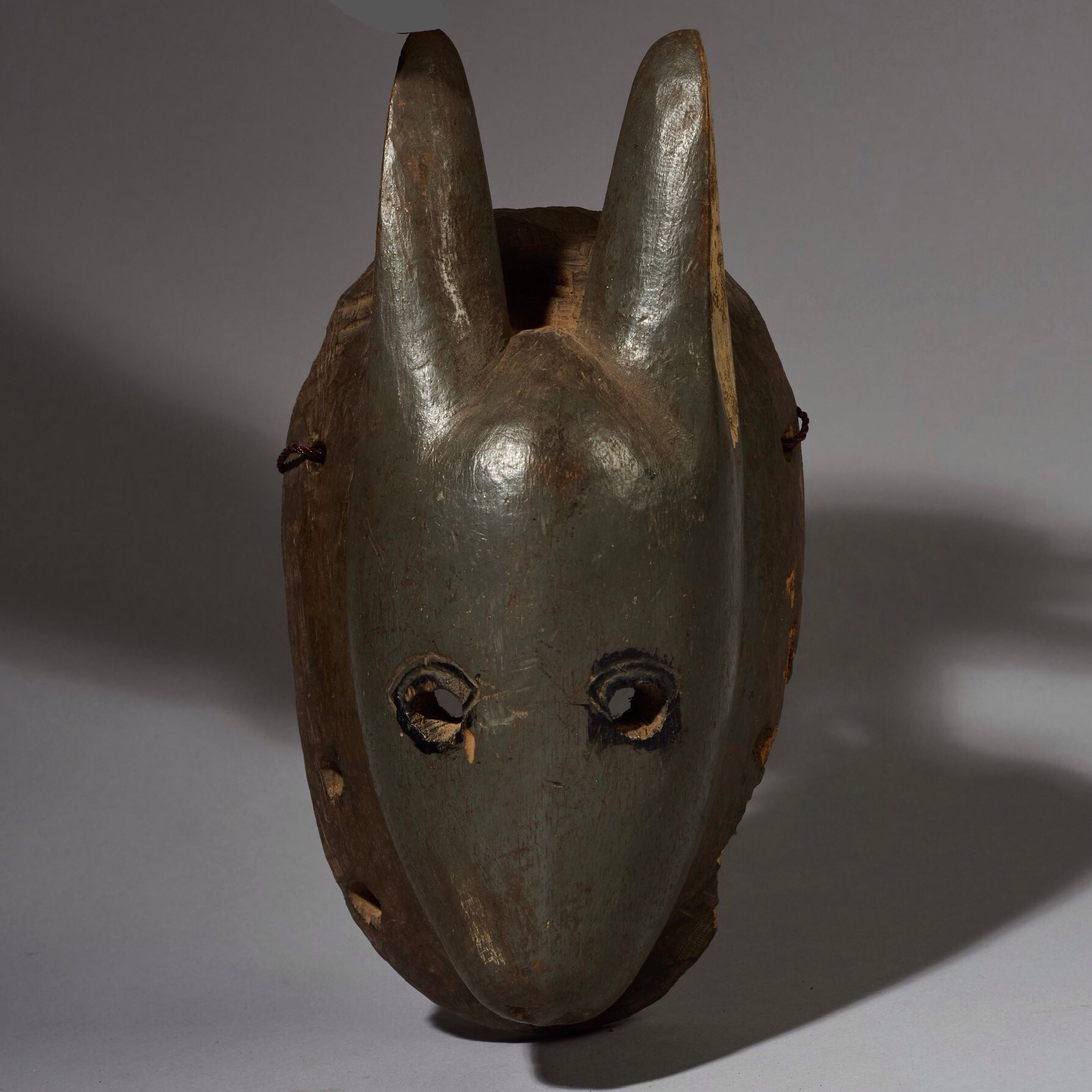 A PRETTY PAINTED ANIMAL MASK FROM THE BAULE REGION, (No 2760 )