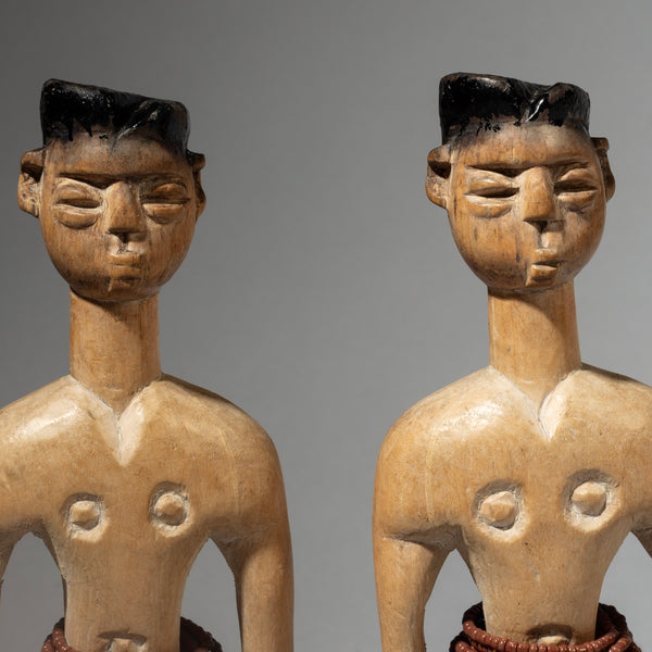 A PAIR OF HANDSOME EWE VENAVI DOLLS FROM THE EWE TRIBE GHANA &nbsp;( No 4291 )