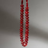 A VIBRANT STRING OF RED 1920s BOHEMIAN GLASS TRADE BEADS ( No 4288 )