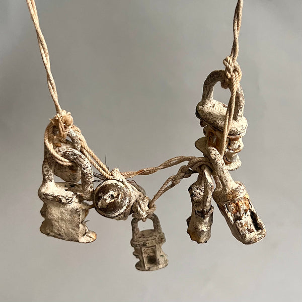 A CONSTELLATION OF LOCKS POWER OBJECT FETISH, EWE TRIBE OF GHANA ( No 2673)