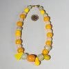 A MIXED TRADE BEAD+ RECYCLED GLASS + RESIN NECKLACE ( NO 4290)