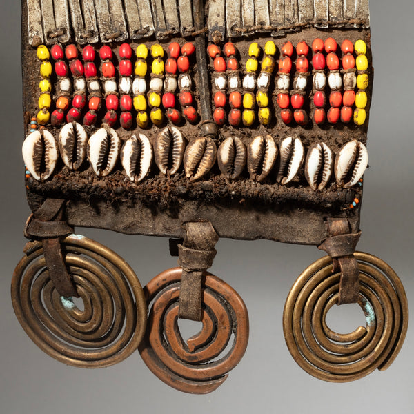 A GORGEOUS GEOMETRIC GLASS BEAD PLAQUE, SAMBURU TRIBE KENYA  ( No 4259
