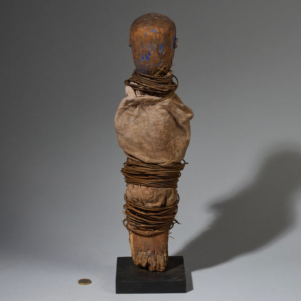 A LARGE IMPOSING BLUE PIGMENT POWER FIGURE, EWE TRIBE OF GHANA ( No 2818)