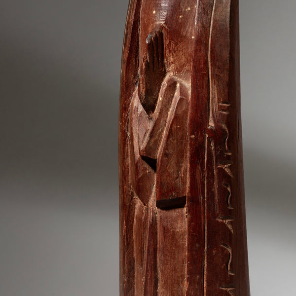 A DEMURE HOLY MARY ALTAR FIGURE, MAKONDE TRIBE OF TANZANIA ( No 4311 )