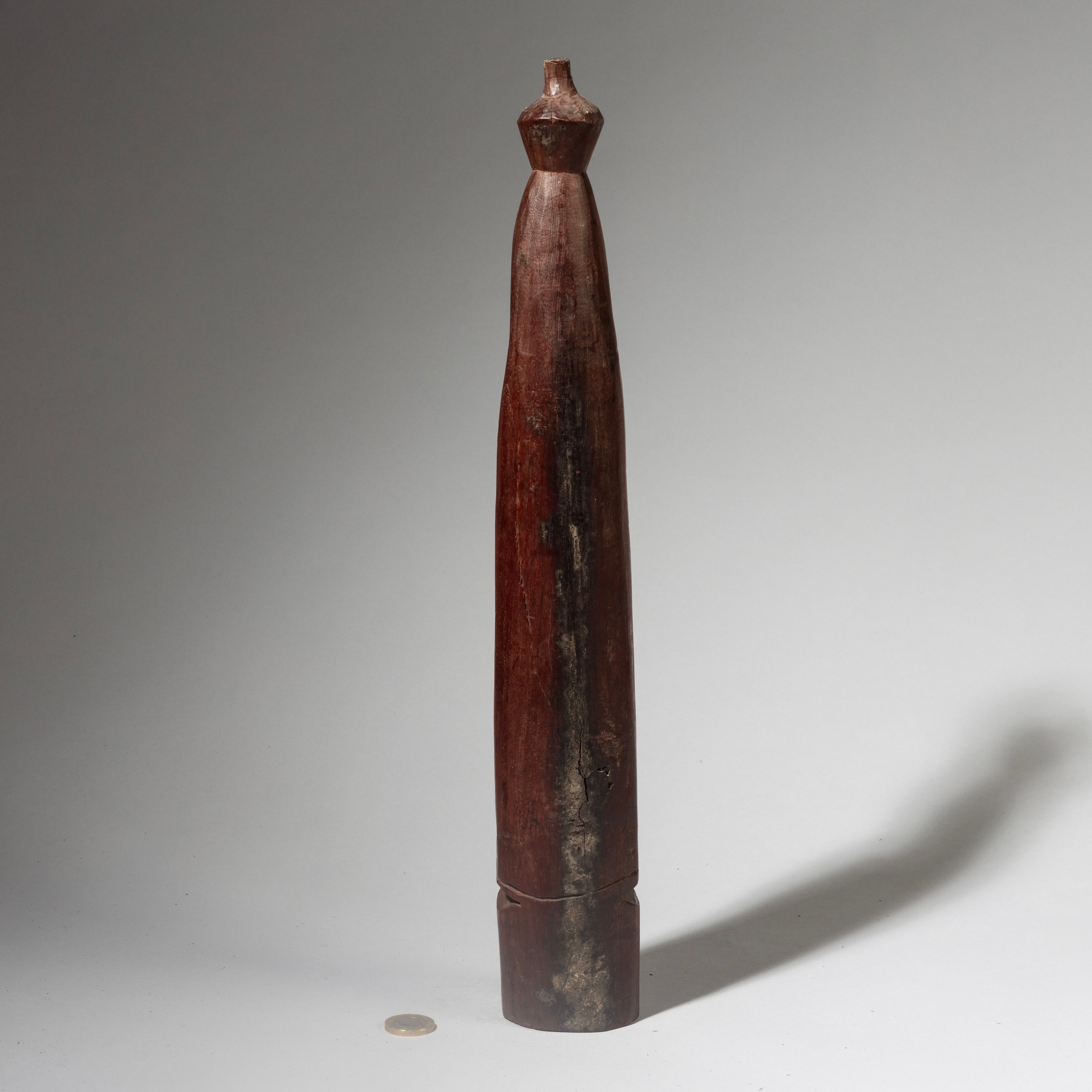 A DEMURE HOLY MARY ALTAR FIGURE, MAKONDE TRIBE OF TANZANIA ( No 4311 )