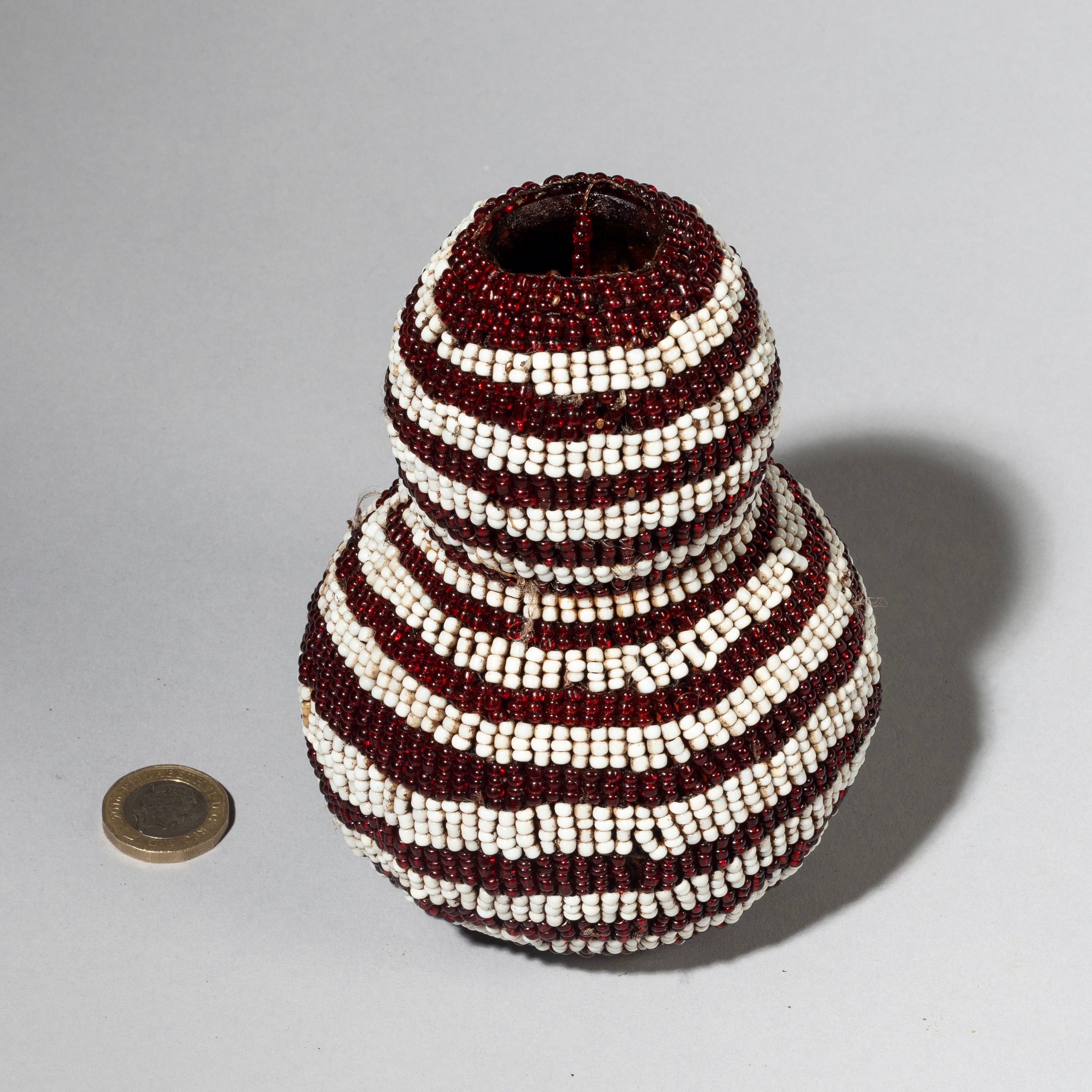 A STRIKING BEADED GOURD DOLL, FROM KAMBA TRIBE, KENYA ( No 4226 )