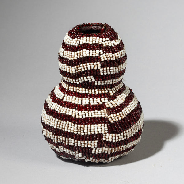 A STRIKING BEADED GOURD DOLL, FROM KAMBA TRIBE, KENYA ( No 4226 )