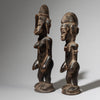 A REFINED PAIR OF ALTAR FIGURES, SENOUFO TRIBE iVORY COAST W.AFRICA  ( No 4293 )