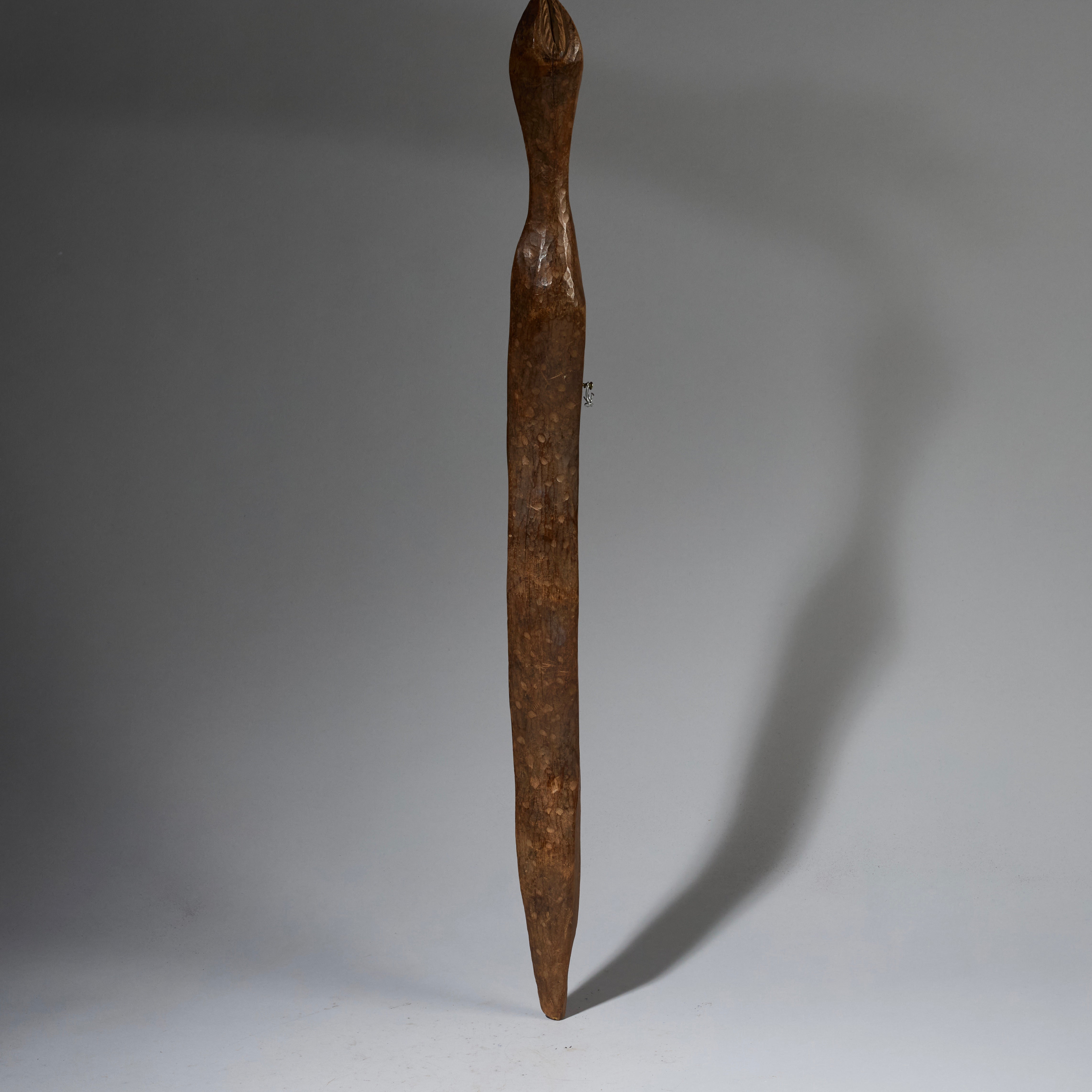 A LARGE WOODEN SNAKE TALISMAN, BAULE TRIBE IVORY COAST ( No 2829 )