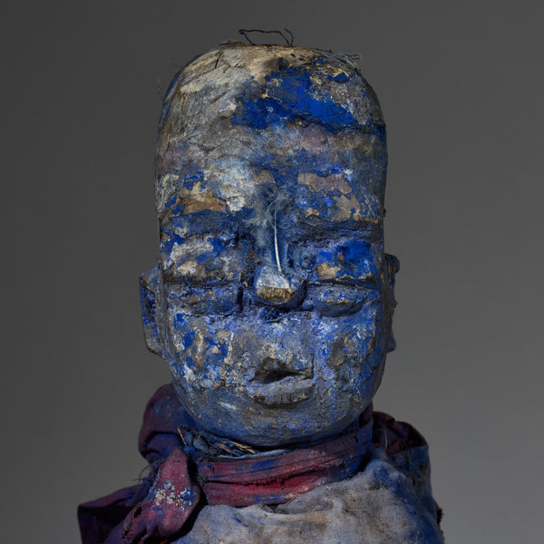 A TALL BLUE PIGMENT FETISH, EWE TRIBE GHANA  ( No 2796 )