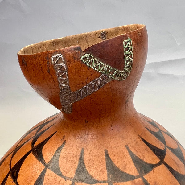 A LARGE BULBOUS CALABASH FROM TUTSI TRIBE ( No 5192)