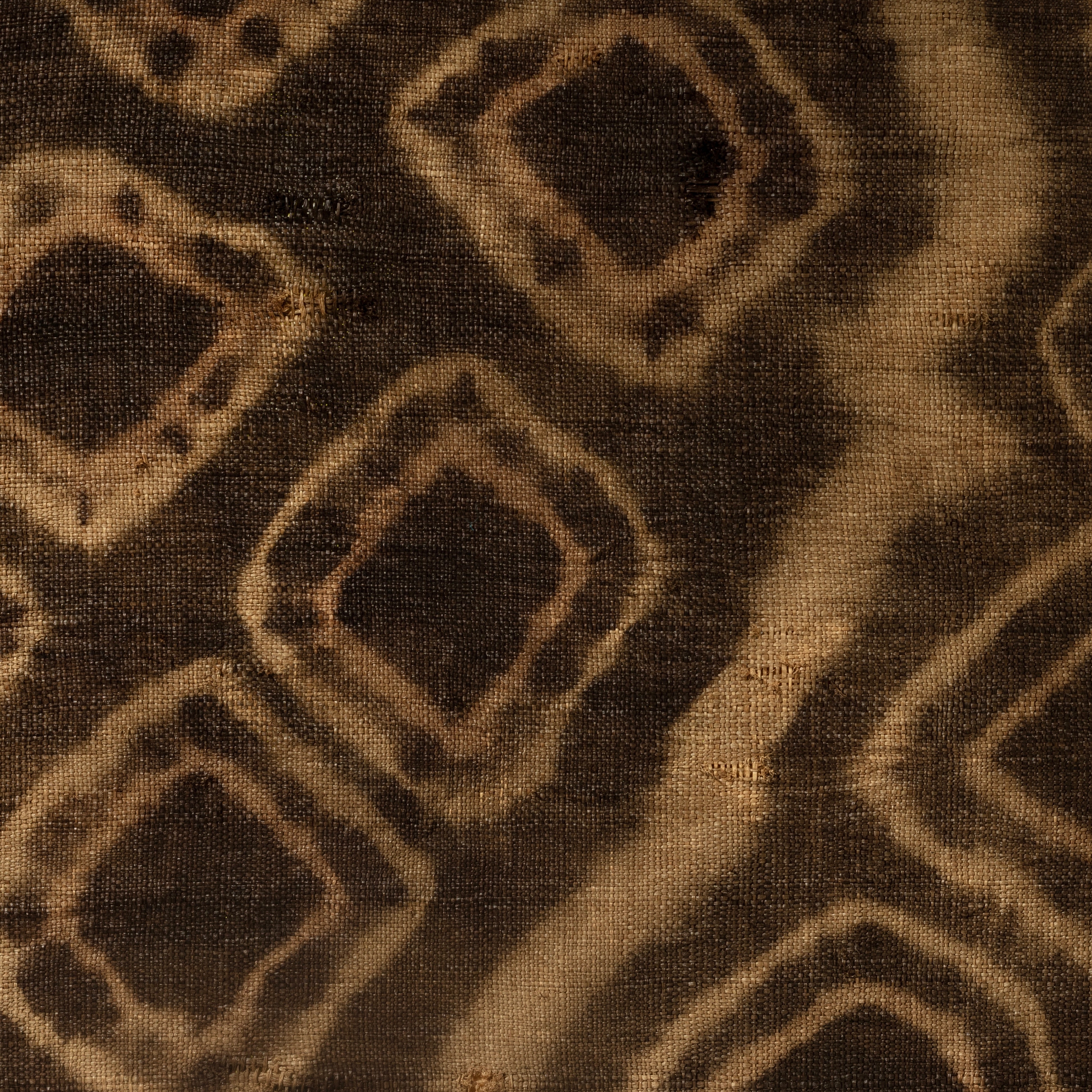 A RARE MOUNTED RAFFIA SKIRT FRAGMENT FROM THE KUBA PEOPLE OF CONGO ( No 4370 )