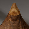 A LUSCIOUS + LARGE FIBRE BASKET WITH LID FROM TUTSI TRIBE RWANDA ( No 4347 )