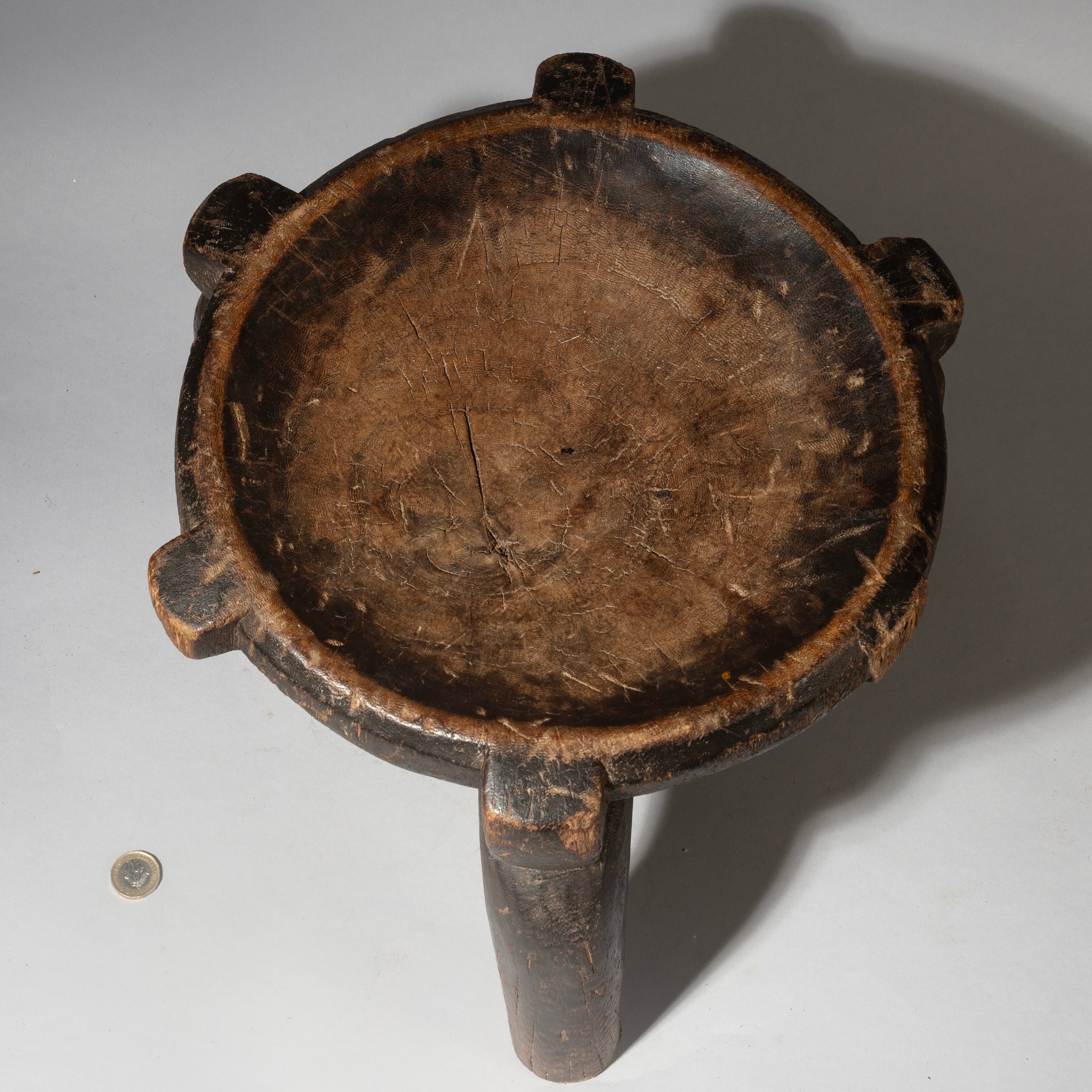 A MEDIUM SIZED OLD STOOL FROM THE HE HE TRIBE TANZANIA ( No 4368 )