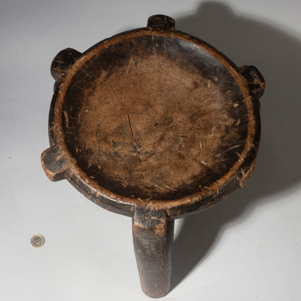 A MEDIUM SIZED OLD STOOL FROM THE HE HE TRIBE TANZANIA ( No 4368 )