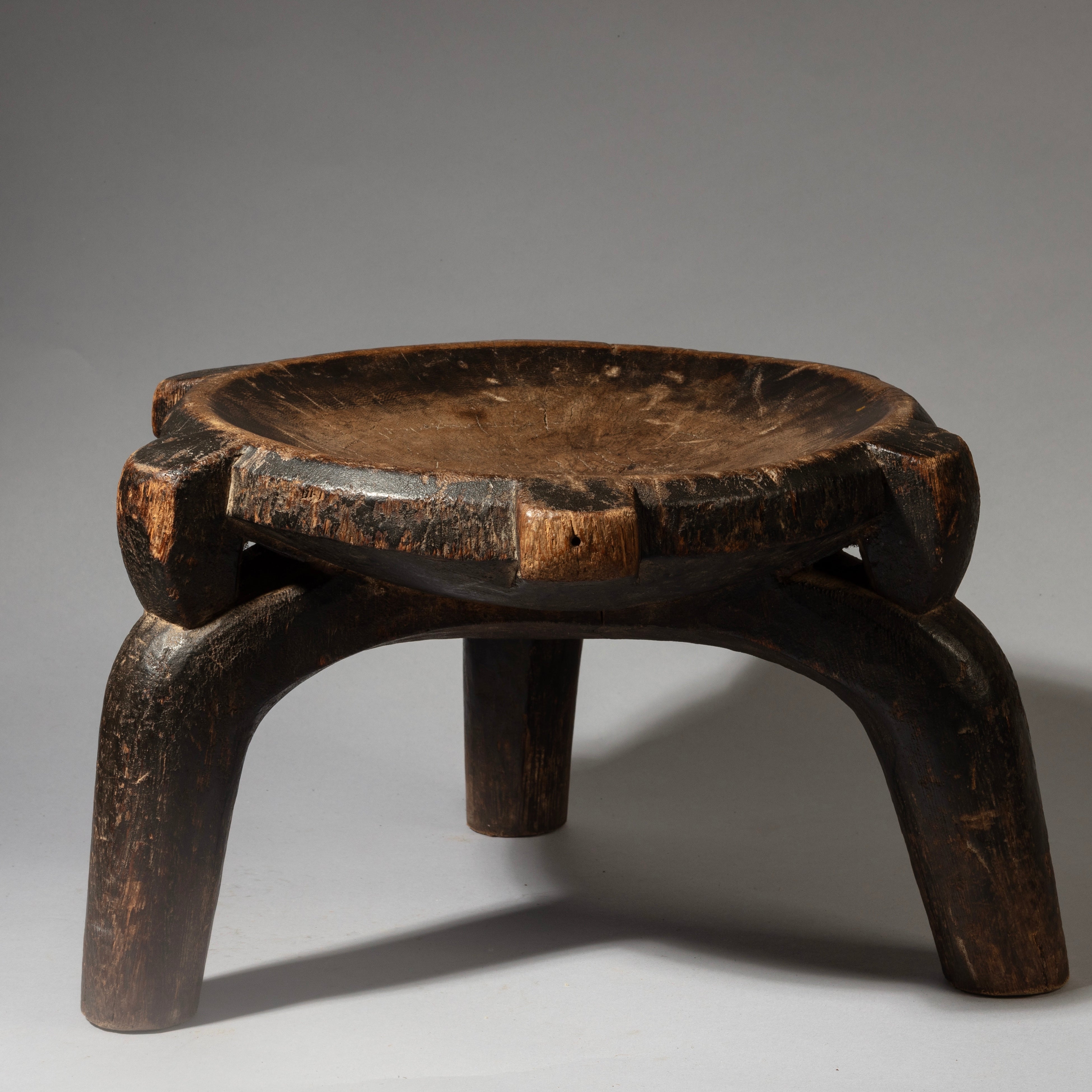 A MEDIUM SIZED OLD STOOL FROM THE HE HE TRIBE TANZANIA ( No 4368 )