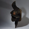 A BLACK BIRD MASK WITH RED SEED EYES  GURUNSI TRIBE BURKINA FASO W.AFRICA ( No 2843  )