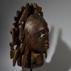 A MAGNIFICENT EXTRA LARGE HELMET MASK WITH BIRDS IN THE BACK, YORUBA TRIBE NIGERIA W.AFRICA ( No 2845 )