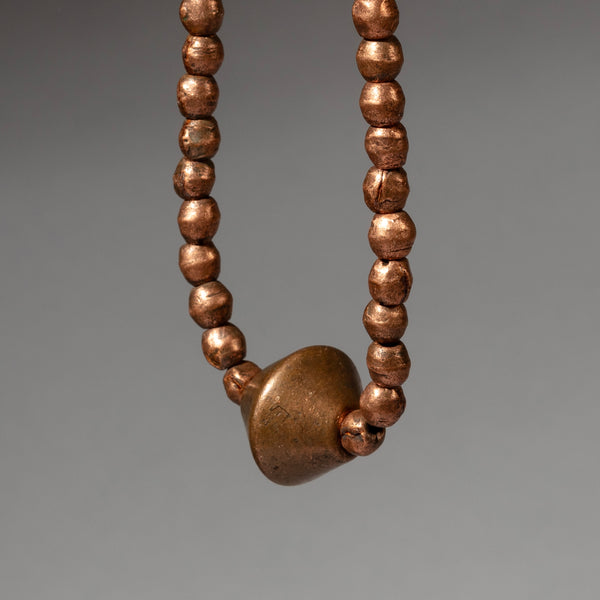 A HANDMADE COPPER BEAD NECKLACE FROM ETHIOPIA E.AFRICA ( No 4360 )