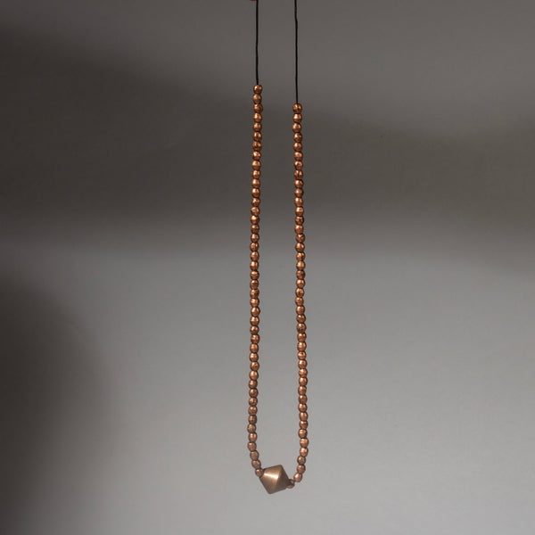 A HANDMADE COPPER BEAD NECKLACE FROM ETHIOPIA E.AFRICA ( No 4360 )