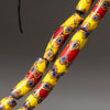 A SHORT STRAND OF STRIKING RED & YELLOW 8 x 19thC VENETIAN GLASS TRADE BEADS WITH PROVENANCE OF LORD MCALPINE   No 428) (Copy)