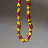 A SHORT STRAND OF STRIKING RED & YELLOW 8 x 19thC VENETIAN GLASS TRADE BEADS WITH PROVENANCE OF LORD MCALPINE   No 428) (Copy)