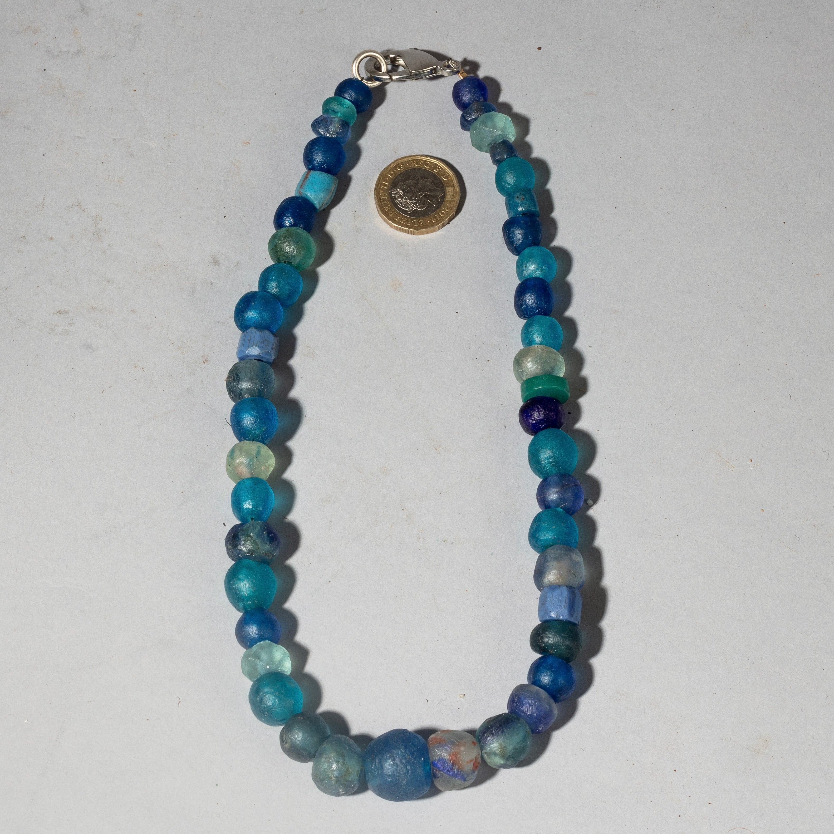 A MIXED TRADE BEAD+ RECYCLED GLASS NECKLACE ( NO 4339 )