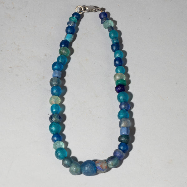 A MIXED TRADE BEAD+ RECYCLED GLASS NECKLACE ( NO 4339 )