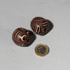 TWO BIG, SOLID GLASS BEADS FROM JAVA ( No 4321 )