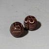 TWO BIG, SOLID GLASS BEADS FROM JAVA ( No 4321 )