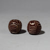TWO BIG, SOLID GLASS BEADS FROM JAVA ( No 4321 )