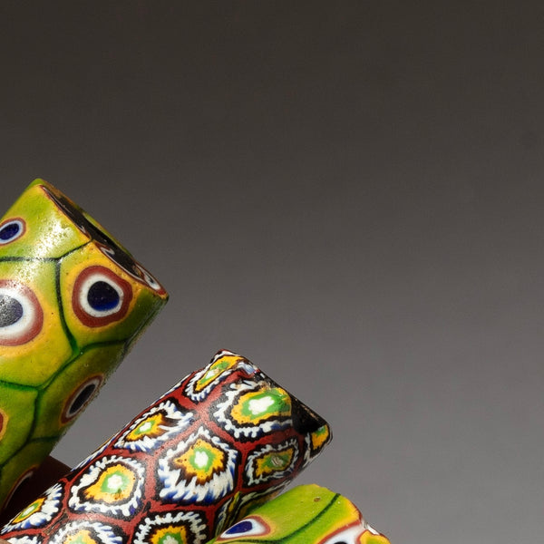 A TRIO OF 19thC VENETIAN GLASS TRADE BEADS WITH PROVENANCE OF LORD MCALPINE   ( No 4322 )