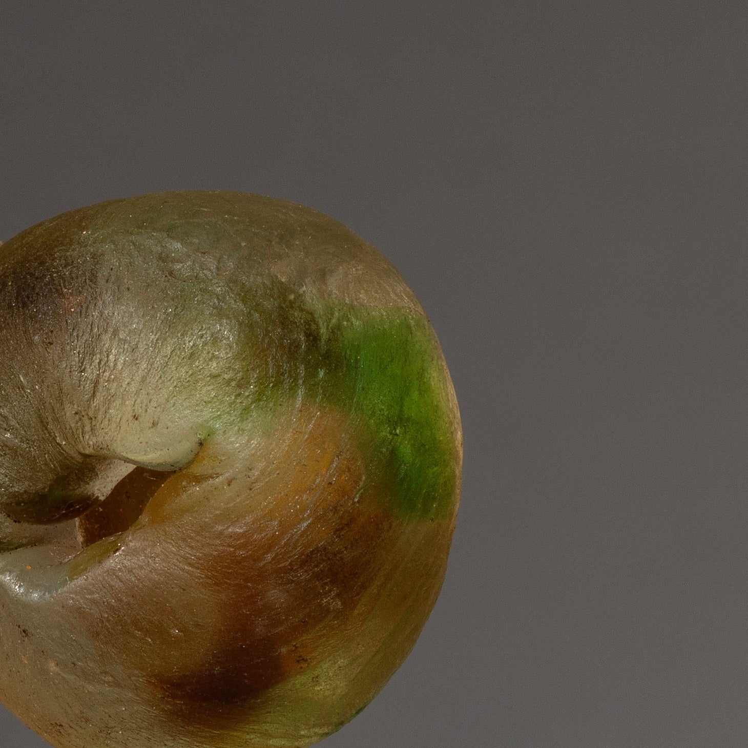 TWO BIG, SOLID RECYLCLED GLASS BEADS FROM GHANA ( No 4323 )