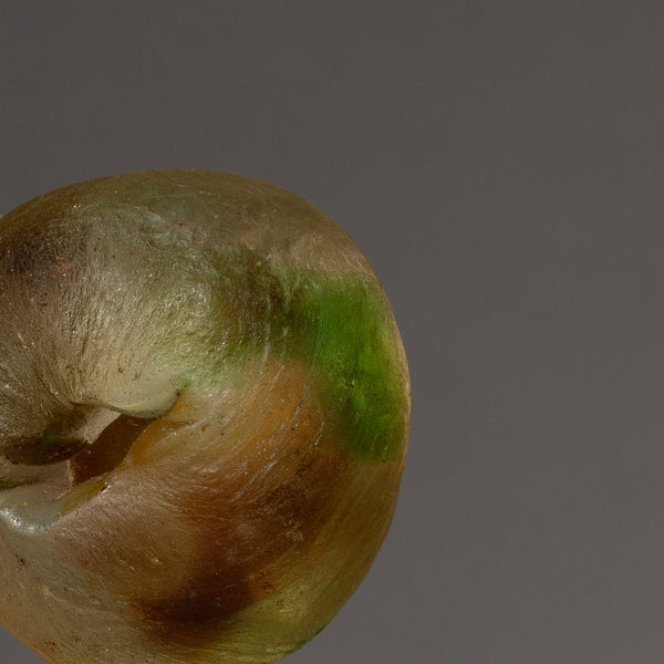 TWO BIG, SOLID RECYLCLED GLASS BEADS FROM GHANA ( No 4323 )