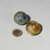TWO BIG, SOLID RECYLCLED GLASS BEADS FROM GHANA ( No 4323 )