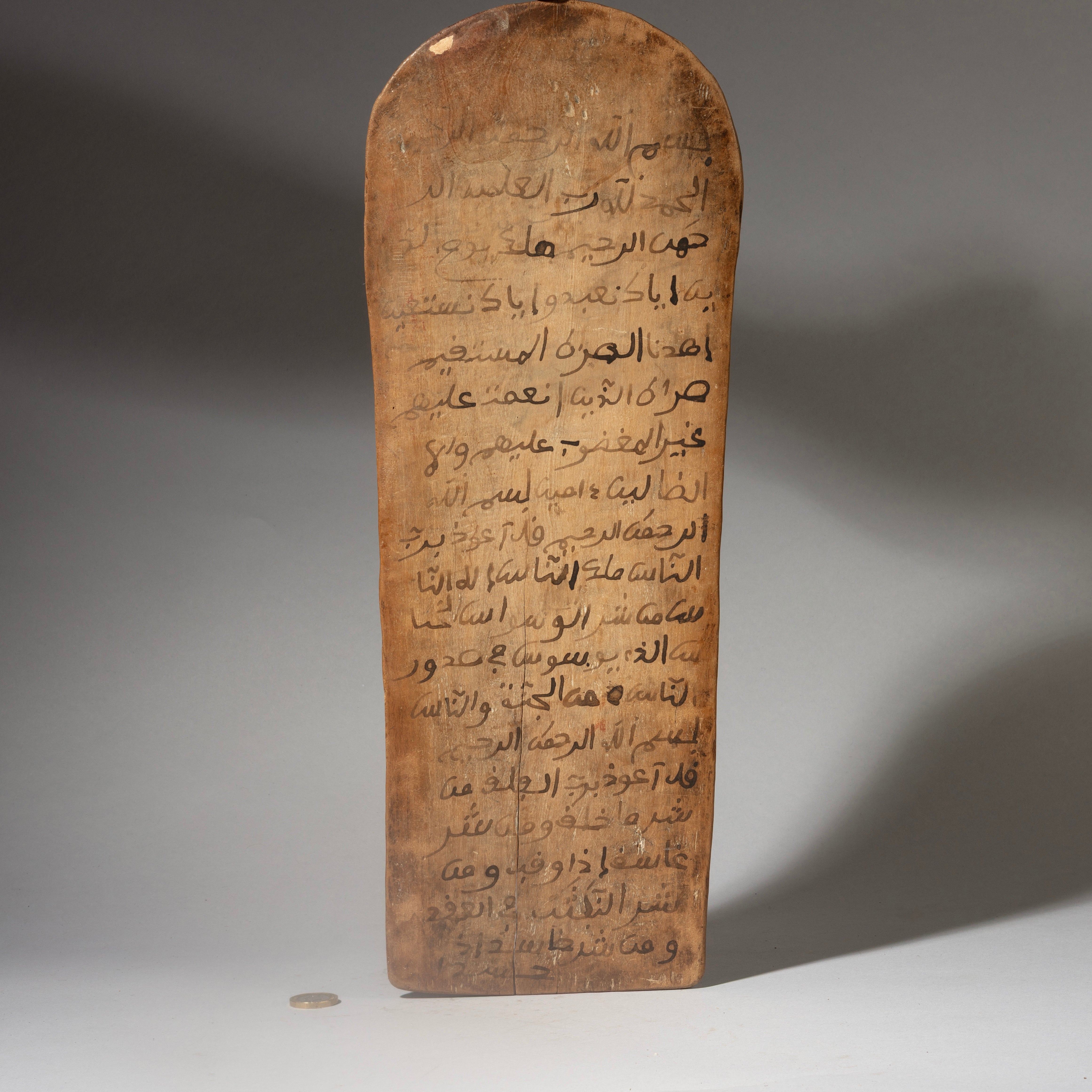 A TRADITIONAL WOODEN WRITING BOARD FROM HAUSA TRIBE NIGERIA ( No 4371 )