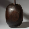 A SHAPLEY WOODEN MEDIUM BOWL WITH METAL INDIGENOUS REPAIRS FROM THE TUTSI TRIBE OF RWANDA ( No 4319 )