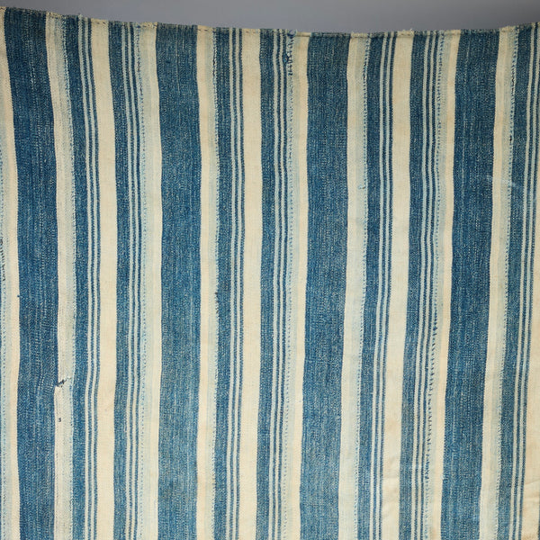 *A STRIPED INDIGO WOMANS CLOTH, NORTHERN GHANA ( No 2786 )