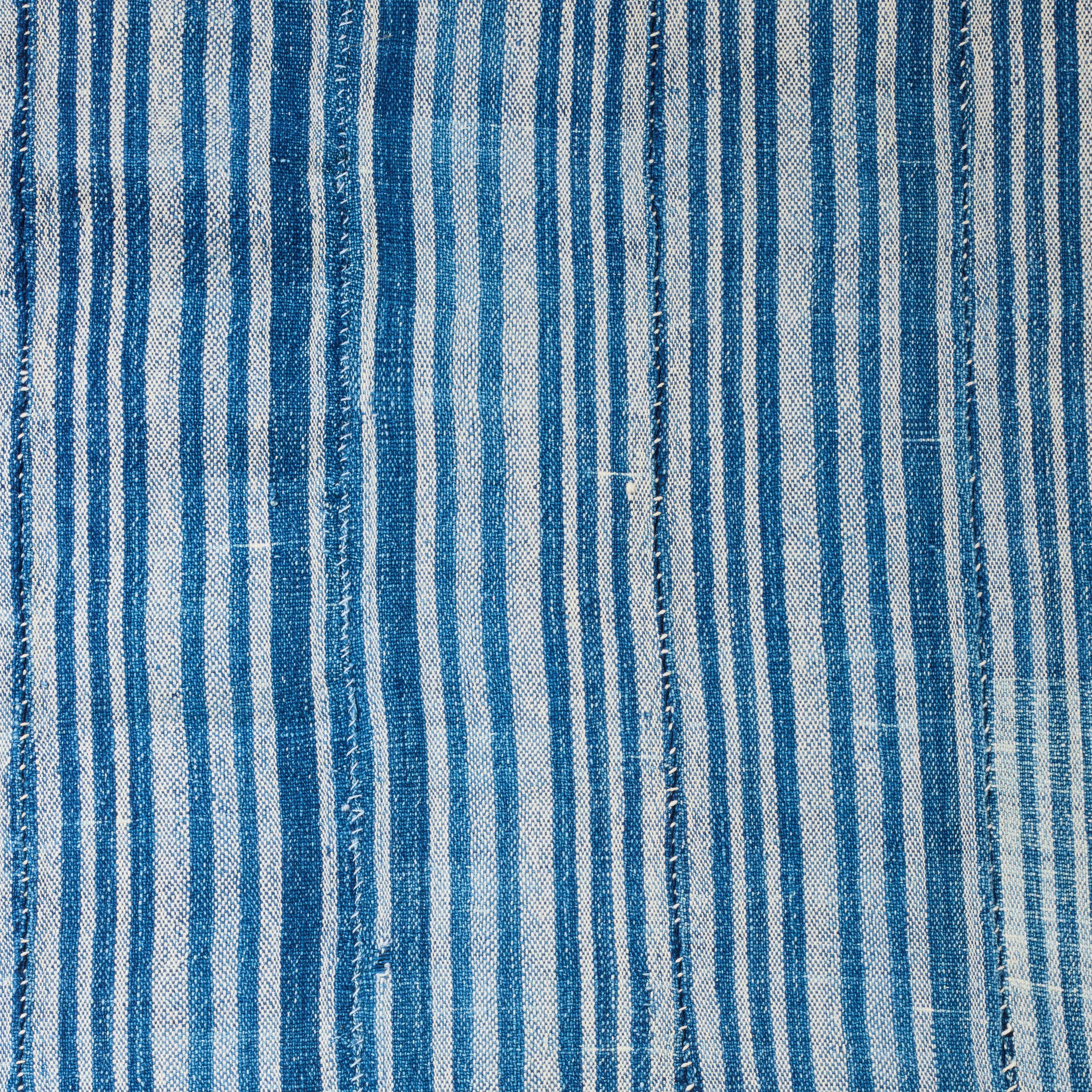 A THIN STRIPED INDIGO WOMANS CLOTH, NORTHERN GHANA ( No 2785 )