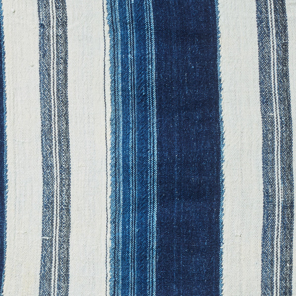 *A STRIPY INDIGO WOMANS CLOTH, NORTHERN GHANA ( No 2784 )